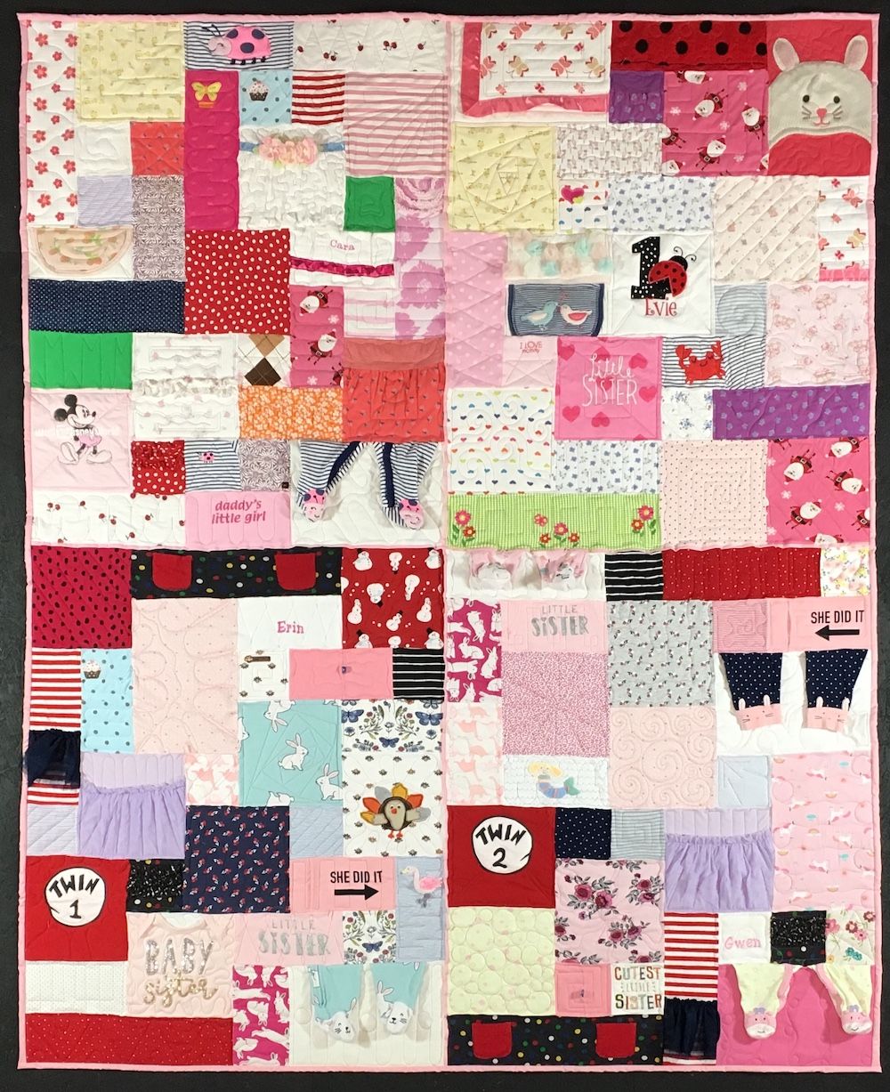 Baby quilt from baby clothes hot sale